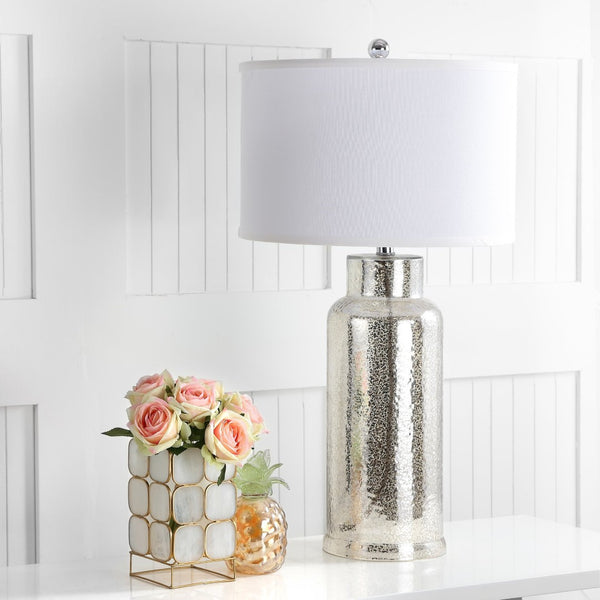 Safavieh BOTTLE Glass Table Lamps - Contemporary Minimalist Design for Elegant Ambient Lighting in Any Room Silver LIT4157D-SET2