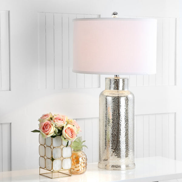 Safavieh BOTTLE Glass Table Lamps - Contemporary Minimalist Design for Elegant Ambient Lighting in Any Room Silver LIT4157D-SET2