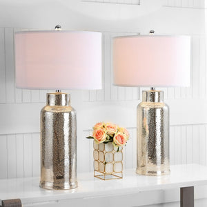 Safavieh BOTTLE Glass Table Lamps - Contemporary Minimalist Design for Elegant Ambient Lighting in Any Room Silver LIT4157D-SET2