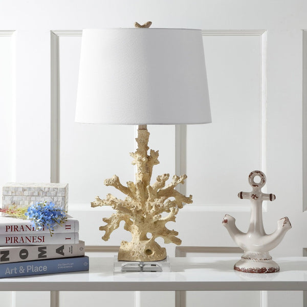 Safavieh FAUX Coral Branch Table Lamps in Cream – Elegant Coastal Lighting for Home Décor & Bedrooms LIT4161A-SET2
