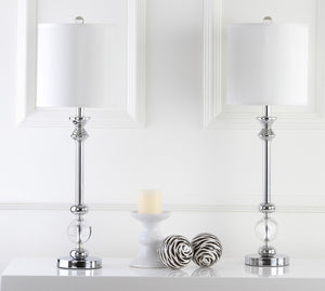 Safavieh ERICA, Elegant 31-Inch Crystal Table Lamp Set of 2 - Modern Design with Iron Accents for Any Space LIT4164A-SET2