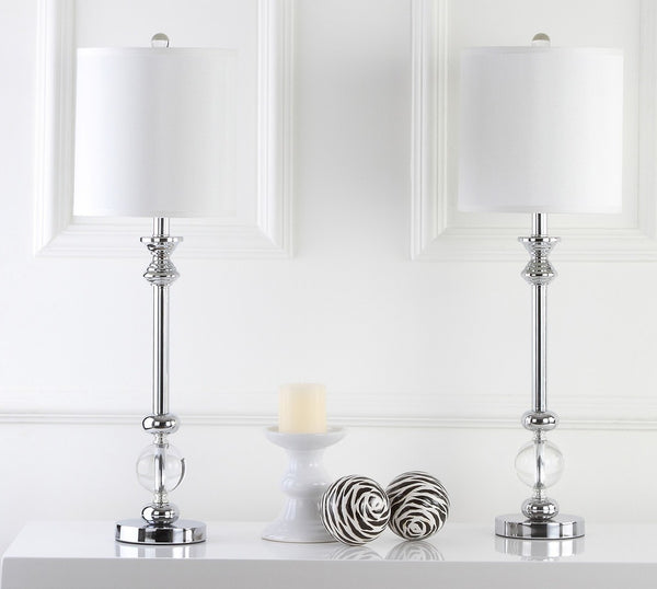 Safavieh ERICA, Elegant 31-Inch Crystal Table Lamp Set of 2 - Modern Design with Iron Accents for Any Space LIT4164A-SET2