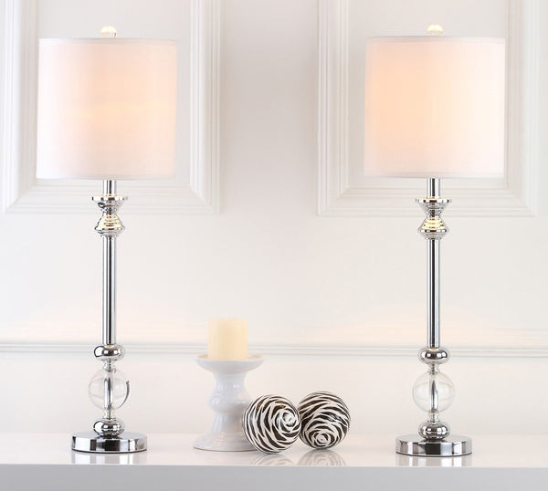 Safavieh ERICA, Elegant 31-Inch Crystal Table Lamp Set of 2 - Modern Design with Iron Accents for Any Space LIT4164A-SET2