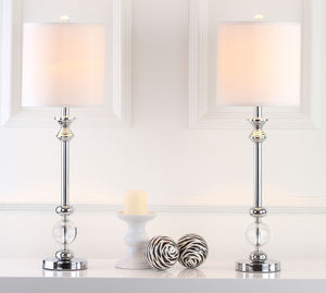 Safavieh ERICA, Elegant 31-Inch Crystal Table Lamp Set of 2 - Modern Design with Iron Accents for Any Space LIT4164A-SET2