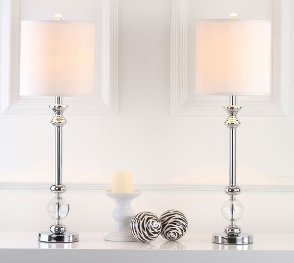 Safavieh ERICA, Elegant 31-Inch Crystal Table Lamp Set of 2 - Modern Design with Iron Accents for Any Space LIT4164A-SET2