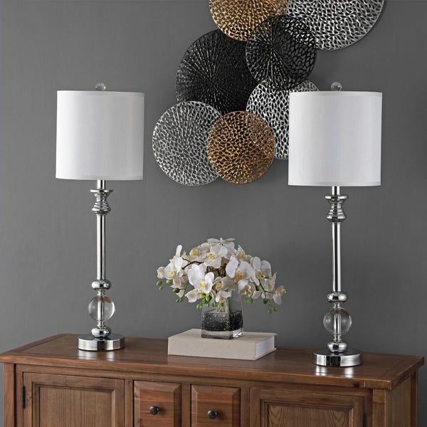 Safavieh ERICA, Elegant 31-Inch Crystal Table Lamp Set of 2 - Modern Design with Iron Accents for Any Space LIT4164A-SET2