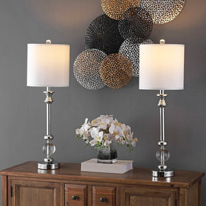 Safavieh ERICA, Elegant 31-Inch Crystal Table Lamp Set of 2 - Modern Design with Iron Accents for Any Space LIT4164A-SET2