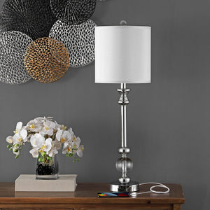 Safavieh ERICA, Elegant 31-Inch Crystal Table Lamp Set of 2 - Modern Design with Iron Accents for Any Space LIT4164A-SET2
