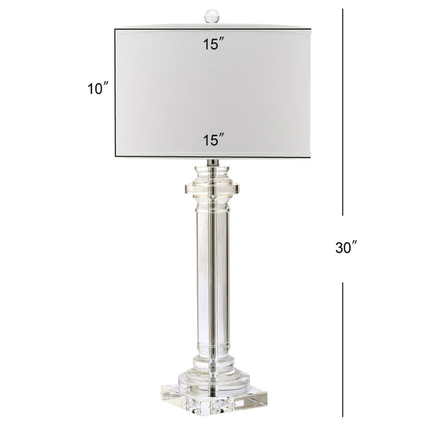 Safavieh NINA Crystal Column Table Lamp - 30 Inch Elegant Illumination for Modern & Classic Interiors LIT4166A