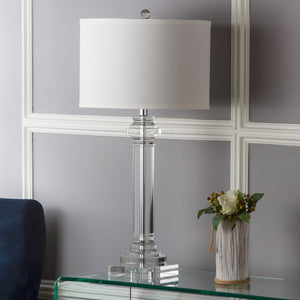 Safavieh NINA Crystal Column Table Lamp - 30 Inch Elegant Illumination for Modern & Classic Interiors LIT4166A