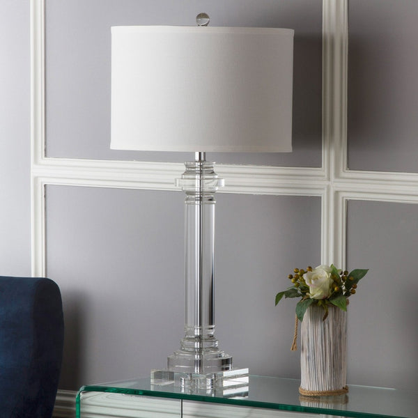 Safavieh NINA Crystal Column Table Lamp - 30 Inch Elegant Illumination for Modern & Classic Interiors LIT4166A
