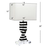 Safavieh Crystal 26 Inch H Key Table Lamp Clear/Black LIT4167A