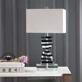 Safavieh Crystal 26 Inch H Key Table Lamp Clear/Black LIT4167A