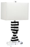 Safavieh Crystal 26 Inch H Key Table Lamp Clear/Black LIT4167A