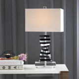 Safavieh Crystal 26 Inch H Key Table Lamp Clear/Black LIT4167A