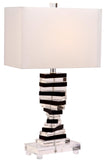 Safavieh Crystal 26 Inch H Key Table Lamp Clear/Black LIT4167A