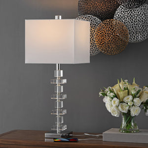 Safavieh Deco Crystal Table Lamp - Timeless Art Deco Elegance With Brilliant Light Reflection For Any Room Crystal Crystal Lit4169a