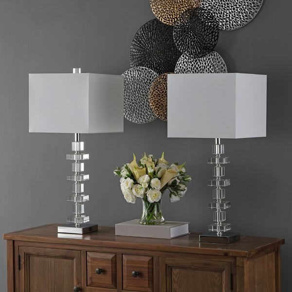 Safavieh Deco Crystal Table Lamp - Timeless Art Deco Elegance With Brilliant Light Reflection For Any Room Crystal Crystal Lit4169a