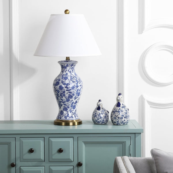 Safavieh BEIJING Floral Urn Table Lamps - Elegant Blue & White Ceramic Design for Timeless Home Décor LIT4172A-SET2