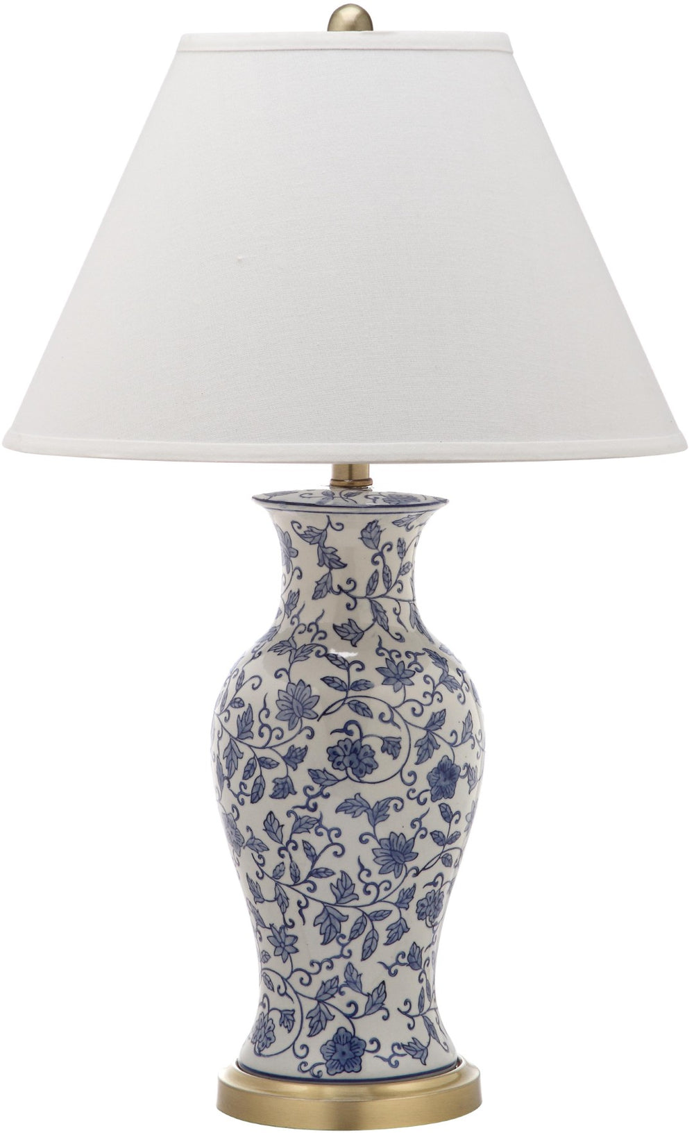 Safavieh BEIJING Floral Urn Table Lamps - Elegant Blue & White Ceramic Design for Timeless Home Décor LIT4172A-SET2