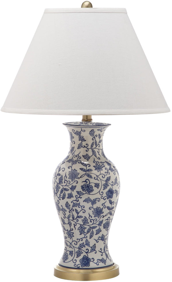 Safavieh BEIJING Floral Urn Table Lamps - Elegant Blue & White Ceramic Design for Timeless Home Décor LIT4172A-SET2
