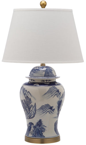 Safavieh SHANGHAI Ginger Jar Table Lamps – Elegant Blue & White Ceramic Pair for Timeless Home Décor Illumination LIT4173A-SET2