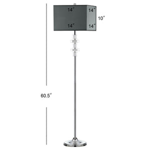 Safavieh TIMES SQUARE Floor Lamp - Elegant Crystal Design with Metal Base for Ambient Illumination & Style LIT4174A