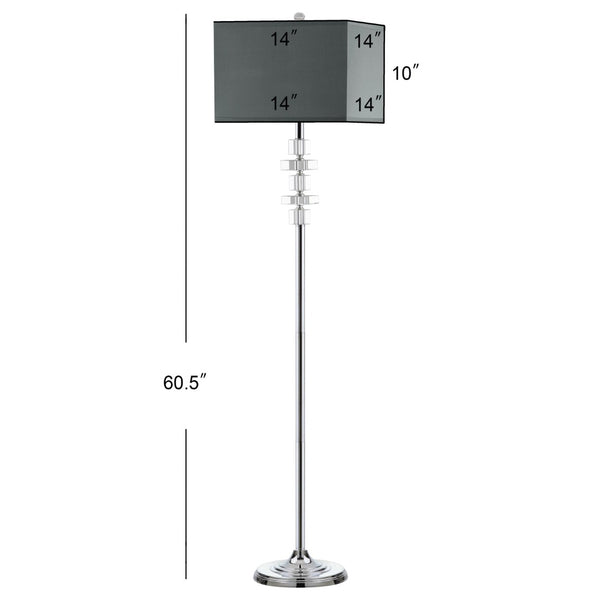 Safavieh TIMES SQUARE Floor Lamp - Elegant Crystal Design with Metal Base for Ambient Illumination & Style LIT4174A