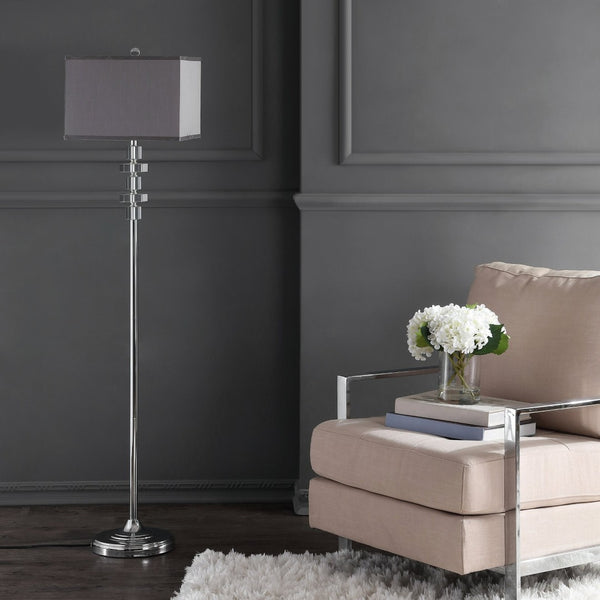 Safavieh TIMES SQUARE Floor Lamp - Elegant Crystal Design with Metal Base for Ambient Illumination & Style LIT4174A
