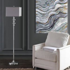 Safavieh TIMES SQUARE Floor Lamp - Elegant Crystal Design with Metal Base for Ambient Illumination & Style LIT4174A