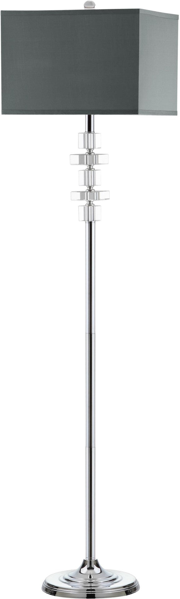 Safavieh TIMES SQUARE Floor Lamp - Elegant Crystal Design with Metal Base for Ambient Illumination & Style LIT4174A