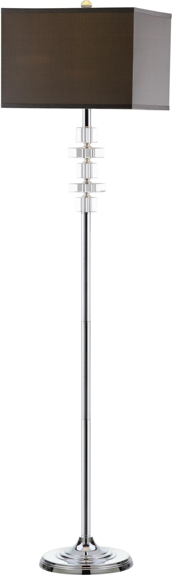 Safavieh TIMES SQUARE Floor Lamp - Elegant Crystal Design with Metal Base for Ambient Illumination & Style LIT4174A