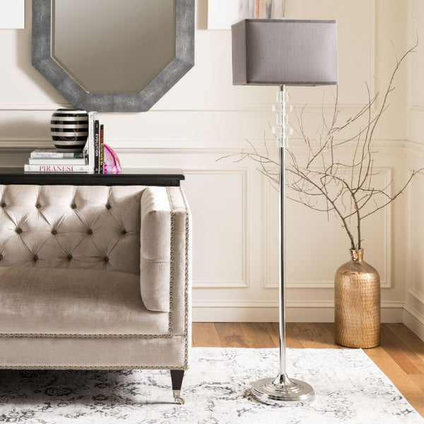 Safavieh TIMES SQUARE Floor Lamp - Elegant Crystal Design with Metal Base for Ambient Illumination & Style LIT4174A