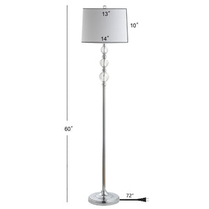 Safavieh VENEZIA Floor Lamp - Elegant Crystal & Metal Design for Ambient Lighting in Any Room Décor LIT4175B