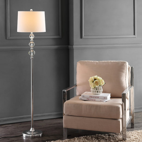 Safavieh VENEZIA Floor Lamp - Elegant Crystal & Metal Design for Ambient Lighting in Any Room Décor LIT4175B