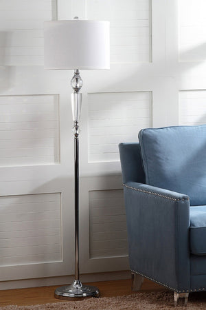 Safavieh SAVANNAH Floor Lamp - Elegant Crystal & Metal Design for Warm Ambiance in Any Room, 60” Tall LIT4177A