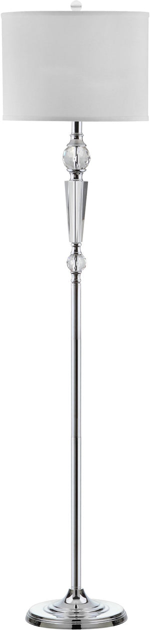 Safavieh SAVANNAH Floor Lamp - Elegant Crystal & Metal Design for Warm Ambiance in Any Room, 60” Tall LIT4177A