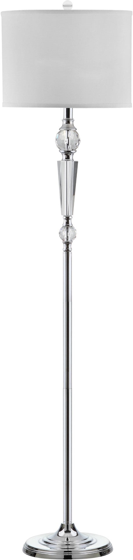 Safavieh SAVANNAH Floor Lamp - Elegant Crystal & Metal Design for Warm Ambiance in Any Room, 60” Tall LIT4177A