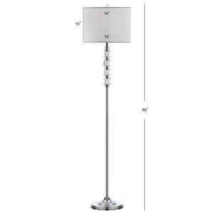 Safavieh LONBARD STREET Crystal and Iron Floor Lamp - Elegant 60-Inch Tall Lamp for Modern & Classic Interiors LIT4178A
