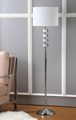 Safavieh LONBARD STREET Crystal and Iron Floor Lamp - Elegant 60-Inch Tall Lamp for Modern & Classic Interiors LIT4178A
