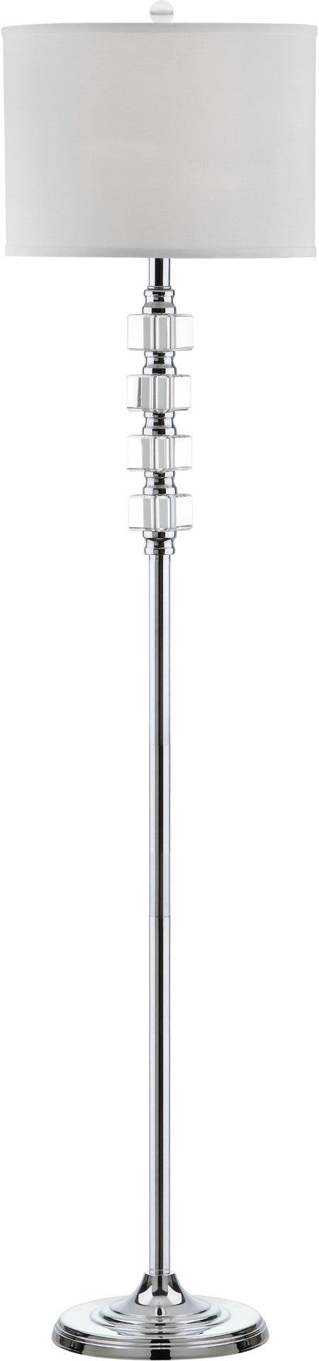 Safavieh LONBARD STREET Crystal and Iron Floor Lamp - Elegant 60-Inch Tall Lamp for Modern & Classic Interiors LIT4178A