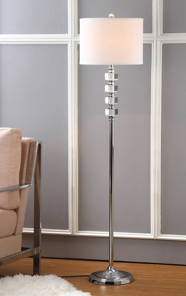 Safavieh LONBARD STREET Crystal and Iron Floor Lamp - Elegant 60-Inch Tall Lamp for Modern & Classic Interiors LIT4178A