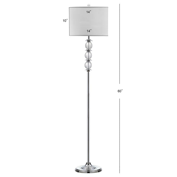 Safavieh RIGA Floor Lamp - Elegant Crystal Design with Ambient Light for Modern Living Rooms & Bedrooms LIT4179A