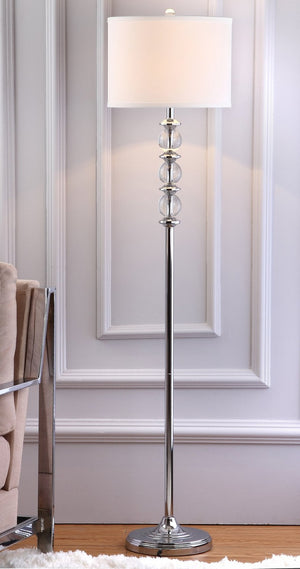 Safavieh RIGA Floor Lamp - Elegant Crystal Design with Ambient Light for Modern Living Rooms & Bedrooms LIT4179A