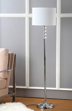 Safavieh VENDOME Floor Lamp - Elegant Crystal Accents & Modern Metal Design for Stylish Home Lighting Decor LIT4180A