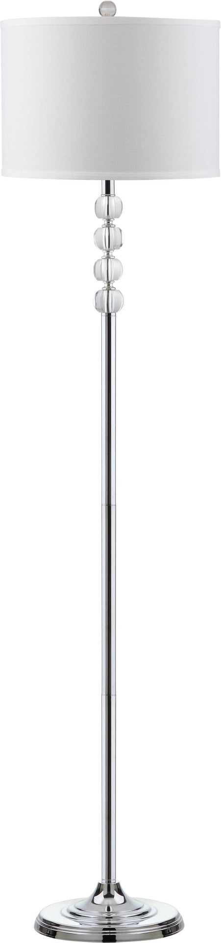 Safavieh VENDOME Floor Lamp - Elegant Crystal Accents & Modern Metal Design for Stylish Home Lighting Decor LIT4180A