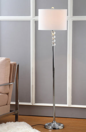 Safavieh VENDOME Floor Lamp - Elegant Crystal Accents & Modern Metal Design for Stylish Home Lighting Decor LIT4180A