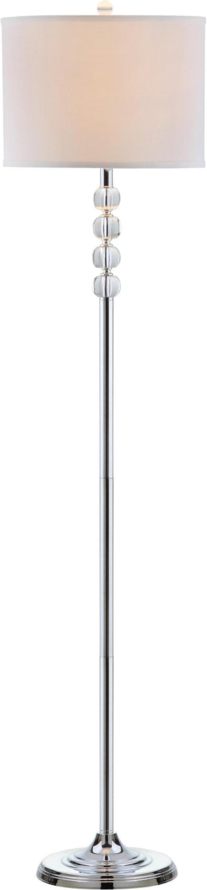 Safavieh VENDOME Floor Lamp - Elegant Crystal Accents & Modern Metal Design for Stylish Home Lighting Decor LIT4180A