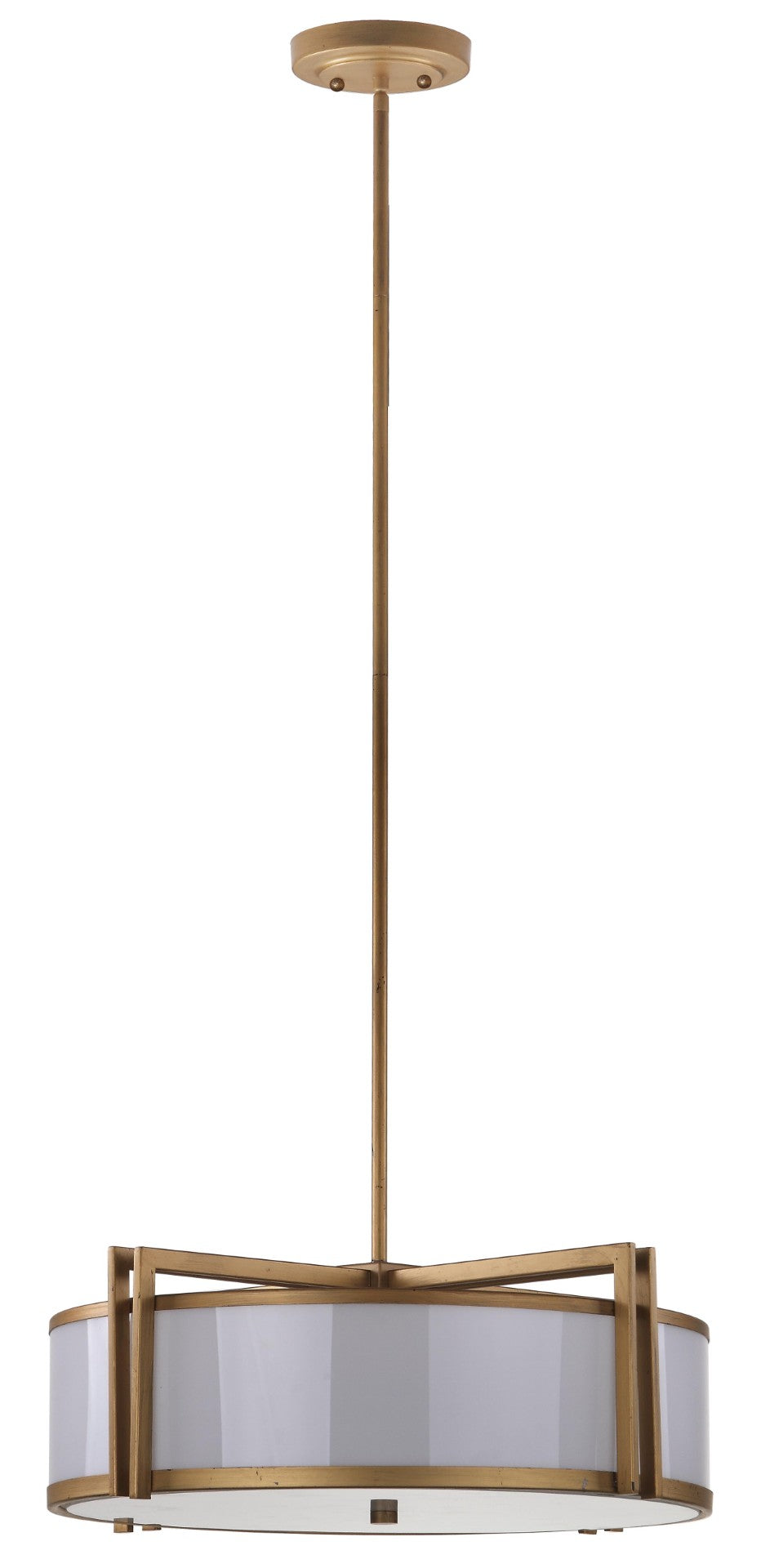 Safavieh ORB Drum Pendant Light - Elegant Gold Finish, Modern Design for Dining & Living Spaces, Adjustable Height LIT4185A