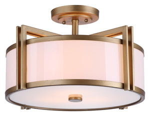 Safavieh ORB Drum Ceiling Light – Modern Elegance with Ambient Illumination for Any Stylish Home Space Gold LIT4186A